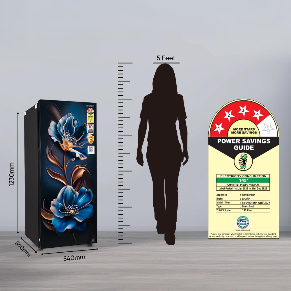 SHARP 190 L 4 Star AG Shield Direct Cool Single Door Refrigerator